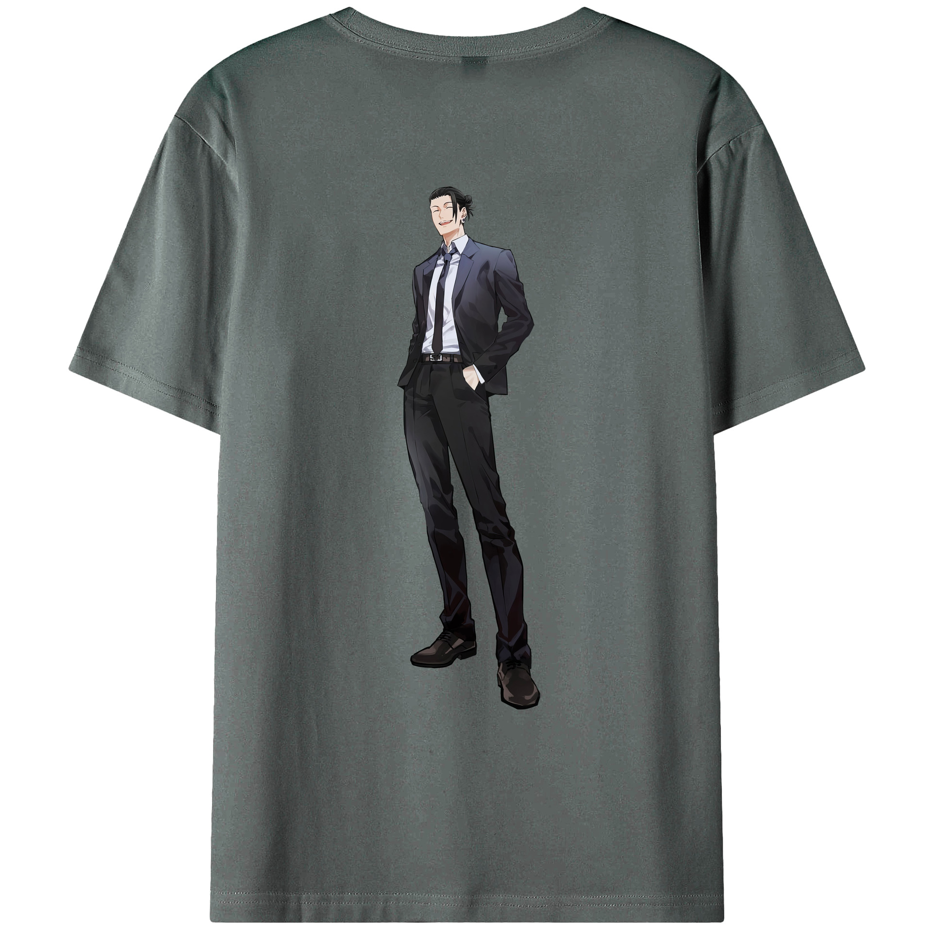 （画像用） 呪術廻戦 Jujutsu Kaisen 綿100％ メンズ半袖Tシャツ（バックプリント） 通気性